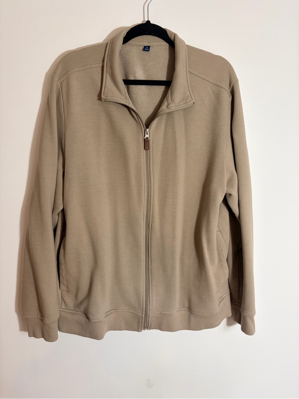 Men's Full-Zip Fleece Jacket in Khaki